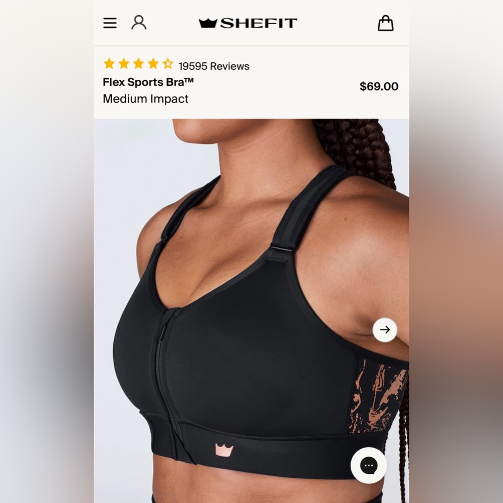 SHEFIT sports bra, worn once! Size 1Luxe